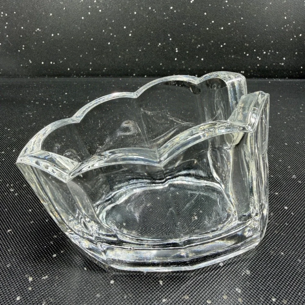 Clamborn Clear Pressed Glass Napkin Holders Spoon Holder Heavy Weighted Base